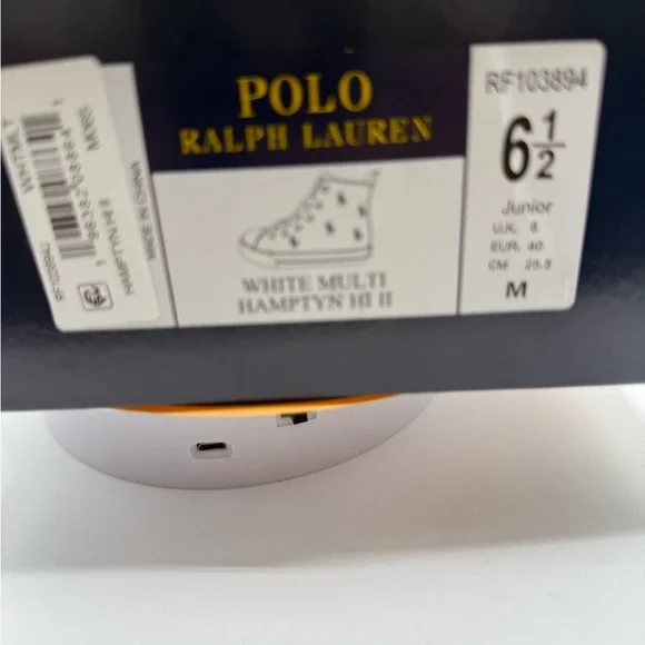 Polo Ralph Lauren high top canvas sneakers brand new in box great gift!! - Picture 6 of 6